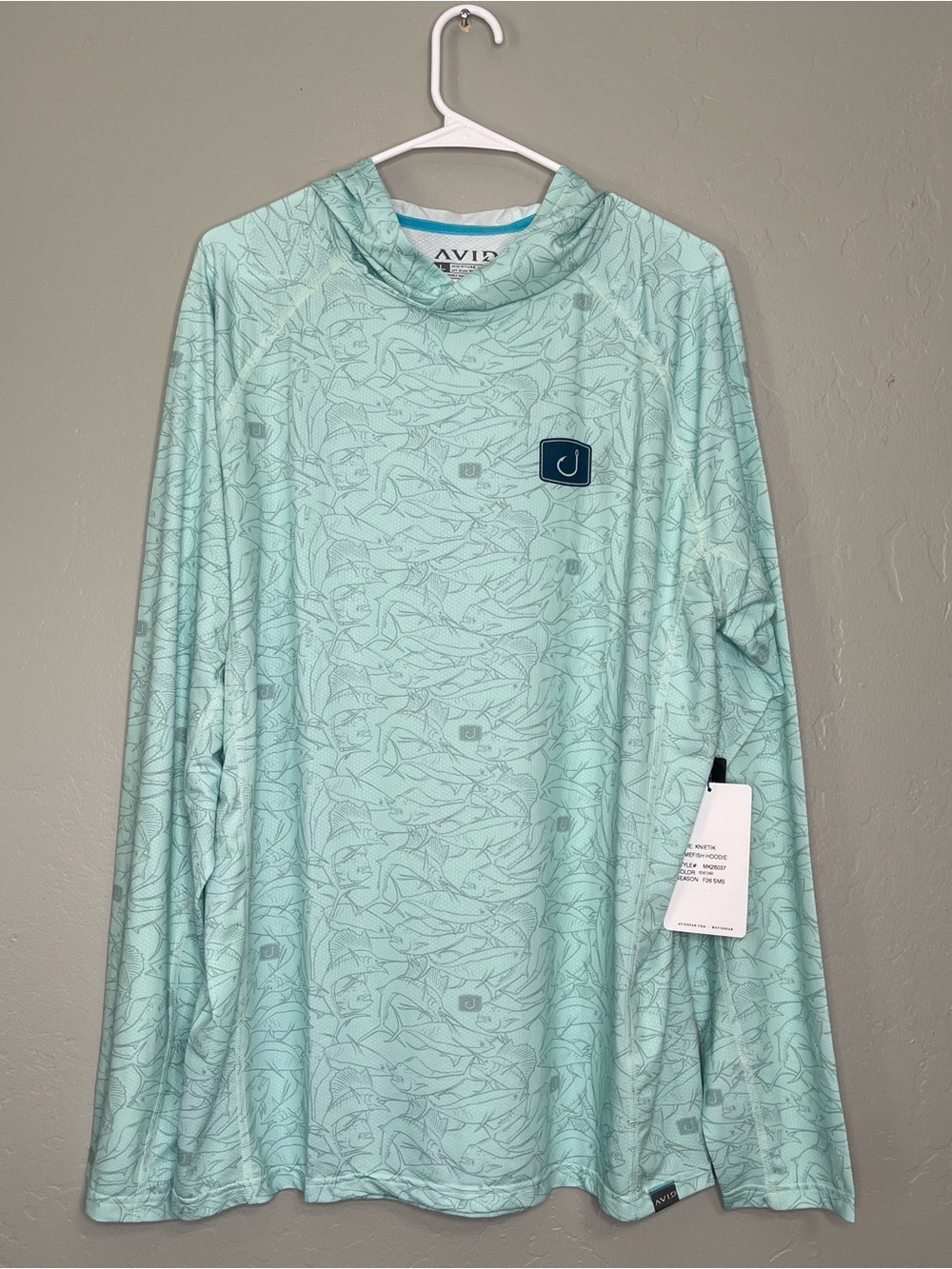 Avid Mens Fishing Knietik Gamefish Hoodie Sz L